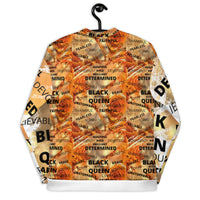 BBB ( Beautiful Black Blessed-Queen) Unisex Bomber Jacket (Gold/White sleeve)