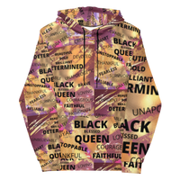 BBB (Beautiful, BLACK, Blessed) Queen Unisex Hoodie (Deep rose/maroon)