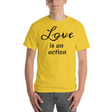 Love is an action (black print) Short Sleeve T-Shirt