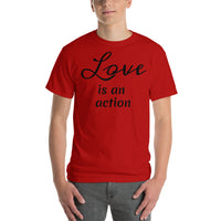 Love is an action (black print) Short Sleeve T-Shirt