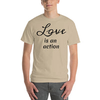 Love is an action (black print) Short Sleeve T-Shirt