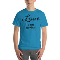 Love is an action (black print) Short Sleeve T-Shirt