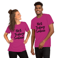 Not today Satan (Various colors) Short-Sleeve Unisex T-Shirt