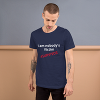 I am nobody's victim (Survivor) white and red print)Short-Sleeve Unisex T-Shirt