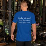 Black and Blue-Short-Sleeve Unisex T-Shirt