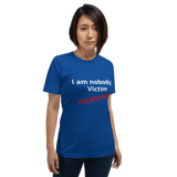 I am nobody's victim (Survivor) white and red print)Short-Sleeve Unisex T-Shirt