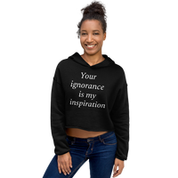 Thank you hater -Crop Hoodie