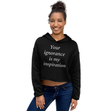 Thank you hater -Crop Hoodie