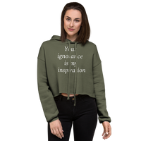 Thank you hater -Crop Hoodie