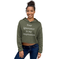Thank you hater -Crop Hoodie