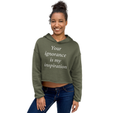 Thank you hater -Crop Hoodie