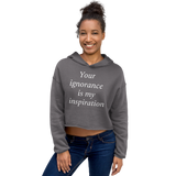 Thank you hater -Crop Hoodie